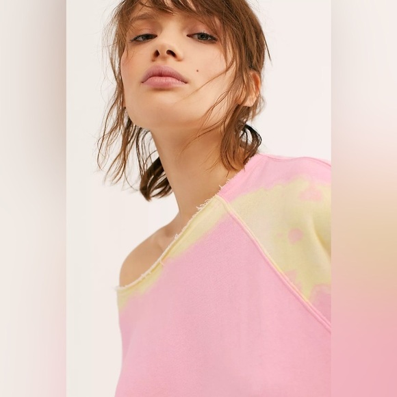 Free People Feels Right Tie Dye Sweatshirt in Tulip - Picture 4 of 15